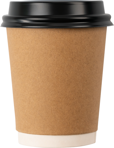 Brown paper coffee cup mockup.